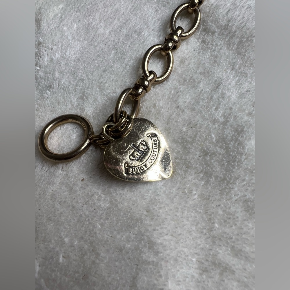 Juicy Couture Heart Charm Bracelet (Flat Heart) Y2K original